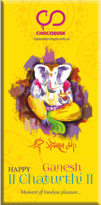 

Chocodusk Happy Ganesh Chaturthi( Yellow2) Chocolate Bars(85 g)