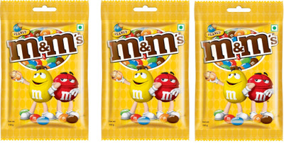 

m&m's Peanut Coated With Milk Chocolate (Pack of 3) Truffles(Pack of 3, 100 g)