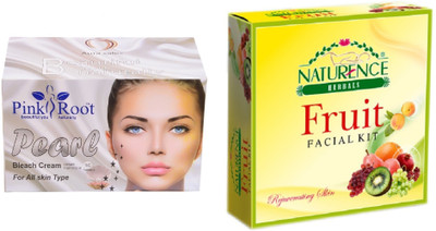

Pink Root PEARL BLEACH 250G WITH NATURENCE FRUIT KIT 15G(Set of 2)