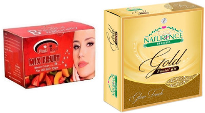 

Pink Root MIX FRUIT BLEACH 250G WITH NATURENCE GOLD KIT 15G(Set of 2)