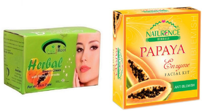 

Pink Root HERBAL BLEACH 250G WITH NATURENCE PAPAYA KIT 15G(Set of 2)