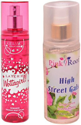 

Pink Root HIGH STREET GIRLS MIST WITH LAYER'R WOTTAGIRL! ROMANCE(Set of 2)
