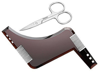 

Majik Beard Shaper Styling Tool And Sharp Edge Cutting Scissors(Set of 2)