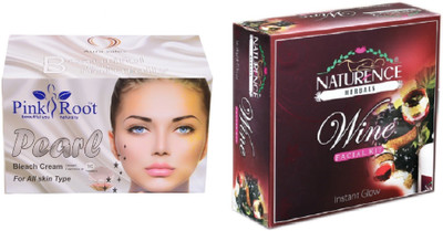

Pink Root PEARL BLEACH 250G WITH NATURENCE WINE KIT 15G(Set of 2)