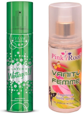 

Pink Root VANITY FEMME MIST WITH LAYER'R WOTTAGIRL! EVERGREEN(Set of 2)