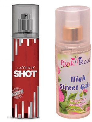 

Pink Root HIGH STREET GIRLS MIST WITH LAYER'R SHOT RED STALLION(Set of 2)