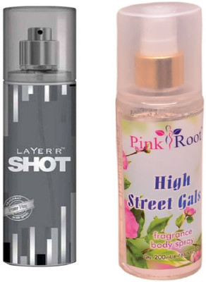 

Pink Root HIGH STREET GIRLS MIST WITH LAYER'R SHOT POWER PLAY(Set of 2)