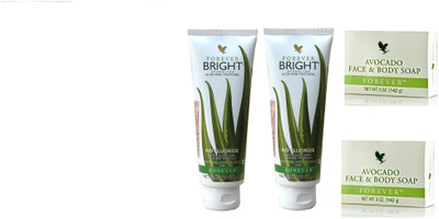 Forever aloe toothgel ( 2 )and avocado soap ( 2 )(Set of 4)