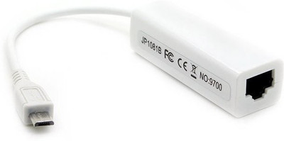 

Signaweld High Quality Micro USB to RJ45 LAN Ethernet Port 10/100 Mbps Adapter Network Cable(Compatible with Computer, Laptop, Printer, White)