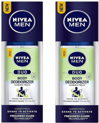 

Nivea MEN DUO SUMMER FRESH BODY DEODORIZER 100 ML Deodorant Spray - For Men & Women(100 ml, Pack of 2)