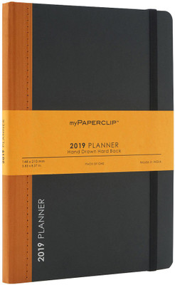 

Mypaperclip A5 Planner/Organizer(2019 Weekly Planner D2 Hand Drawn - Hard Back - 192 Pages A5 (5.83 x 8.27 inch) - Orange, Orange)