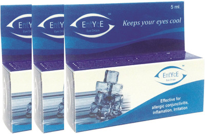 

Jiwadaya Entyce Ayurvedic Rose Water Base Herbal Eye Drops for Dry Eyes,5ml - Pack of 3 Eye Drops(10 ml)