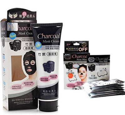 

Ontiq Mundo Charcoal Mask Cream Oil Control Anti-Acne Deep Cleansing Blackhead Remover Pack of 1(520 g)