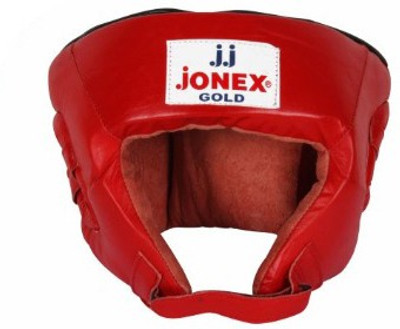 Jonex Superior Gold Boxing Head Guard(Standard, Red)