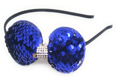 

SKD Glitter Sequins Hairband Bow Headband Hair Accessories for Baby Girls / Women Head Band(Blue)