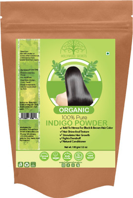 

Hollywood Secrets 100% Organic Indigo Powder For Hair Black Color Chemical Free Hair Color(Black)