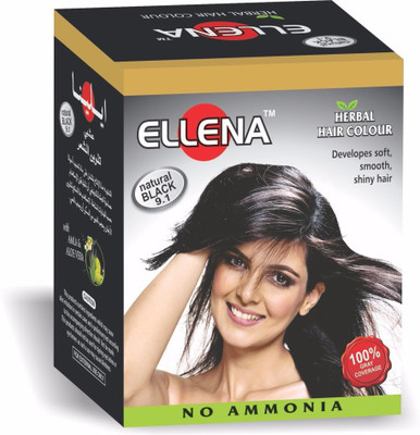 

Ellena Herbal Hair Color, Natural Black 15gm (Pack of 12 + 2) with Amla & Aloe Vera Hair Color(Natural Black)