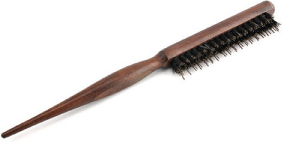

sweetpea Salon Comb Hair Teasing Brush Wooden Handle Back Comb Natural Boar Bristle