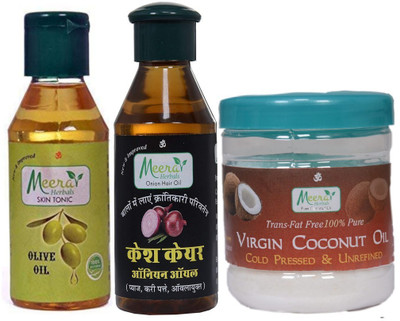 

meera herbals onion oil plus olive oil plus virgin coconut oil Hair Oil(200 ml)