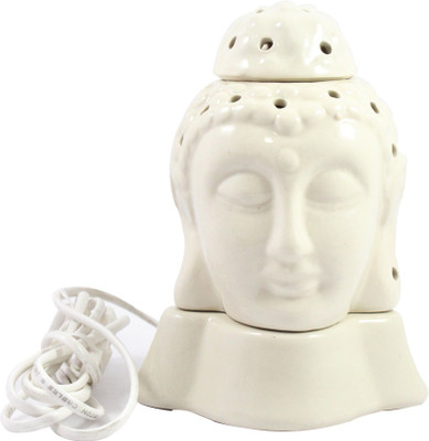 

India Meets India Gautama Buddha Electric Aroma Oil Diffuser & Tea Light Lamp/ Good Quality White Color Electric Essential Oil Freshener (IMIHOTL0007) Ceramic 1 - Cup Tealight Holder(White, Pack of 1)