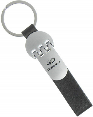 

Hims Leather & Metal Car Key Ring (Black) for Mahindra car Key Chain