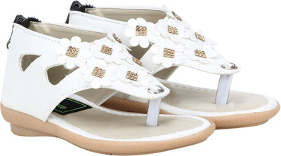 

BUCKLED UP Girls Sling Back Strappy Sandals(White