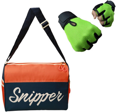 

Snipper Combo of Orange Tomy bag and Green Gloves Gym & Fitness Kit
