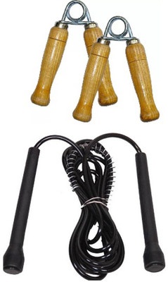 

Monika Sports wooden 2 pc handgrip + pencil rope Skating Kit