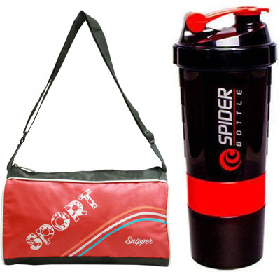 

Snipper Combo of Sport Bag Red And Red Spider Shaker Gym & Fitness Kit