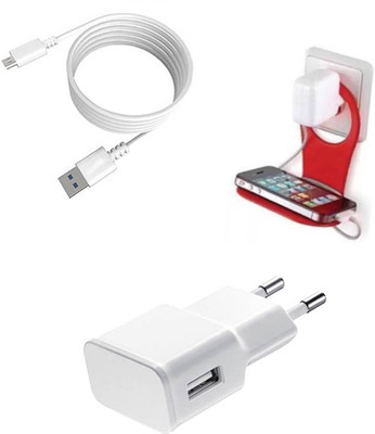 SARVIN Wall Charger Accessory Combo for Micromax Spark 4G Prime(White)