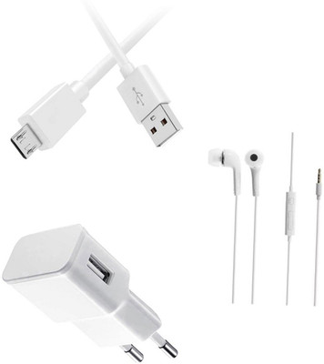 DAKRON Wall Charger Accessory Combo for Xiaomi Redmi 5(White)