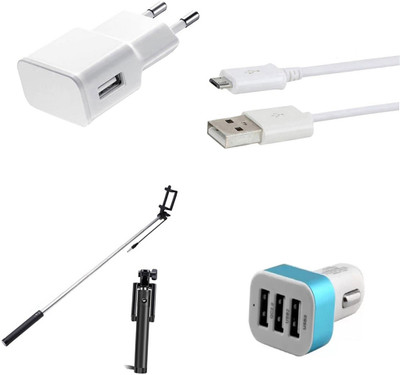 DAKRON Wall Charger Accessory Combo for Xiaomi Redmi Note 5(White)