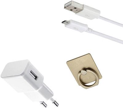 DAKRON Wall Charger Accessory Combo for HTC One(White)