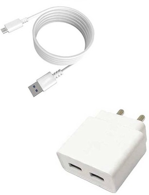 DAKRON Wall Charger Accessory Combo for Micromax Spark 4G Prime(White)