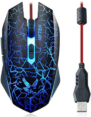 

deziine peed Gaming Mouse with 7 Buttons (Light Red/Blue/ Purple/Multicolour) DPI Button Wireless Optical Gaming Mouse(USB 2.0, Multicolor)
