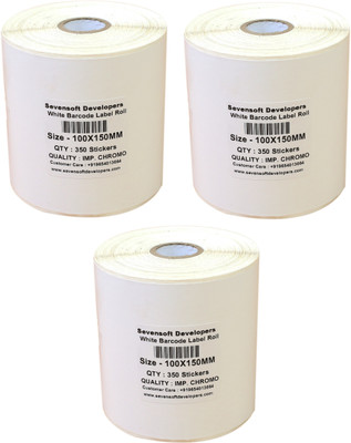 

Sevensoft Developers 100X150MM Barcode Label Set of 3 Self-adhesive Paper Label(White)