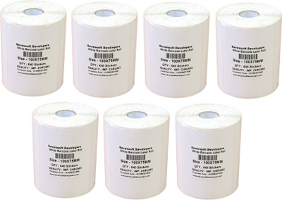 

Sevensoft Developers 100X75MM Barcode Label Set of 7 Self-adhesive Paper Label(White)