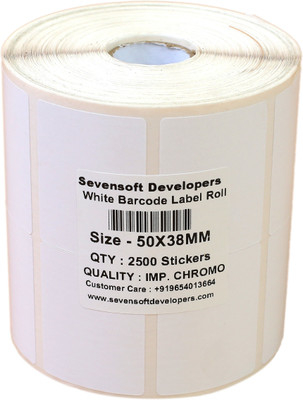 

Sevensoft Developers 50X38MM Barcode Label (2X1.5 INCH) Self-adhesive Paper Label(White)