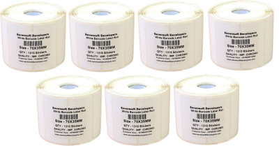 

Sevensoft Developers 70X35MM Barcode Label Set of 7 Self-adhesive Paper Label(White)