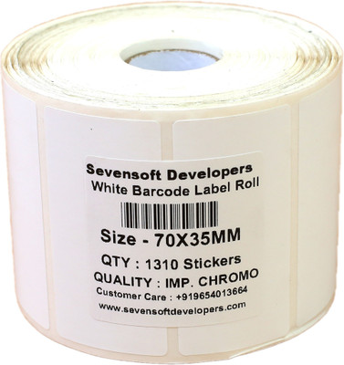 

Sevensoft Developers 70X35MM Dubble Paper Barcode Label Self-adhesive Paper Label(White)