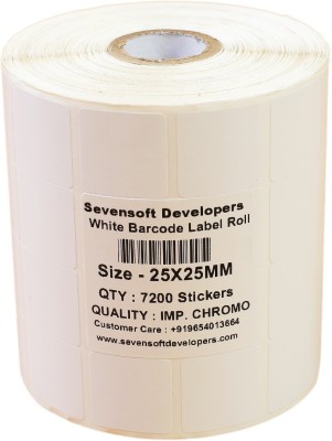 

Sevensoft Developers 25X25MM Barcode Label (1X1 INCH) Self-adhesive Paper Label(White)