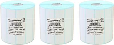 

InventorySpark 100X25MM Barcode Label Pack of 3 Self-adhesive Paper Label(White)