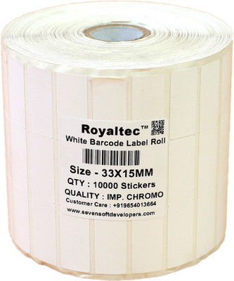 

Royaltec 33X15MM Barcode Label (1.3X0.6 INCH) Self-adhesive Paper Label(White)