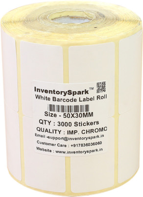 

InventorySpark 50X30MM Barcode Label Self-adhesive Paper Label(White)