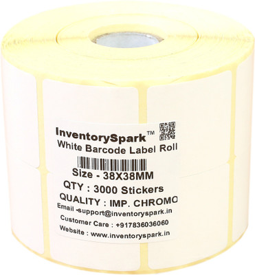 

InventorySpark 38X38MM Barcode Label Self-adhesive Paper Label(White)