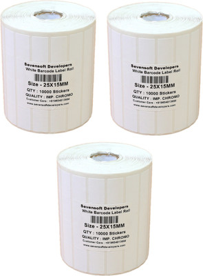 

Sevensoft Developers 25X15MM Barcode Label Set of 3 Self-adhesive Paper Label(White)