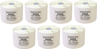 

Sevensoft Developers 75X50MM Barcode Label Set of 7 Self-adhesive Paper Label(White)