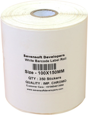 

Sevensoft Developers 100X150MM Dubble Barcode Label (4X6 INCH) Self-adhesive Paper Label(White)