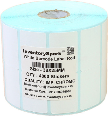 

InventorySpark 38X25MM Barcode Label Self-adhesive Paper Label(White)