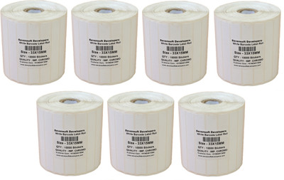 

Sevensoft Developers 33X15MM Barcode Label Set of 7 Self-adhesive Paper Label(White)